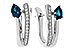 C320-61252: EARR .88 LONDON BLUE TOPAZ 1.08 TGW (6x4MM LBT)