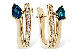 C320-61252: EARR .88 LONDON BLUE TOPAZ 1.08 TGW (6x4MM LBT)