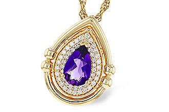 C321-45779: NECKLACE .70 AMETHYST .86 TGW (8x5MM AMY)