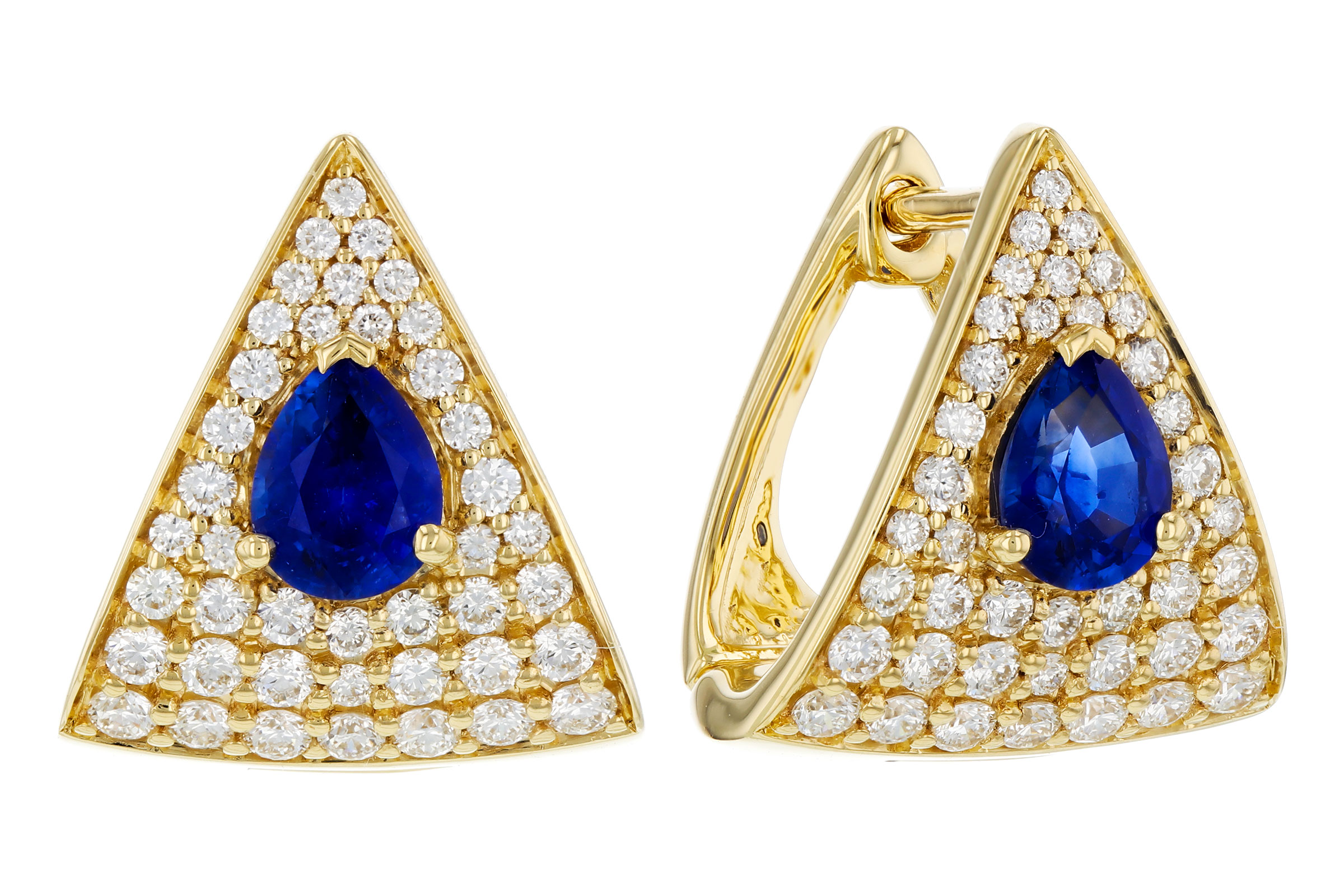 C321-47616: EARRINGS .65 TW SAPPHIRE 1.20 TGW (5x4MM SA)