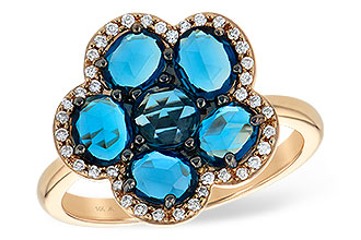 D233-31261: LDS RG 1.82 ROSE CUT BLUE TOPAZ 1.97 TGW