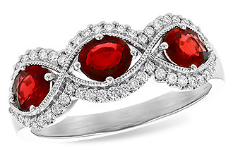 D318-76697: LDS WED RG 1.10 TW RUBY 1.35 TGW (6x4MM RUBY)