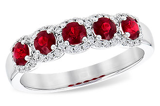 D319-63916: LDS RG .66 TW RUBY .86 TGW