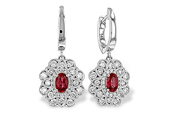 D319-71216: EARR .56 TW RUBY 1.30 TGW (5x3MM RUBY)