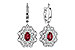 D319-71216: EARR .56 TW RUBY 1.30 TGW (5x3MM RUBY)