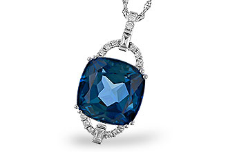 D320-55788: NECK 9.00 LONDON BLUE TOPAZ 9.20 TGW (12MM LBT)