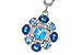 D320-57552: NECKLACE 3.19 TW BLUE TOPAZ 3.25 TGW