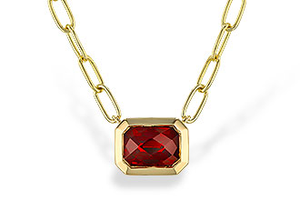 D320-60343: NECKLACE 1.45 GARNET (18")