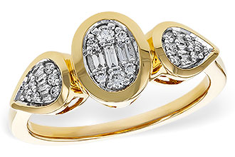 D320-63070: LDS DIA RG .07 TW BAGUETTE .17 TW