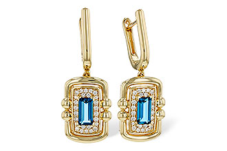 D321-45779: EARR .82 TW LONDON BLUE TOPAZ 1.00 TGW (6x3MM LBT)