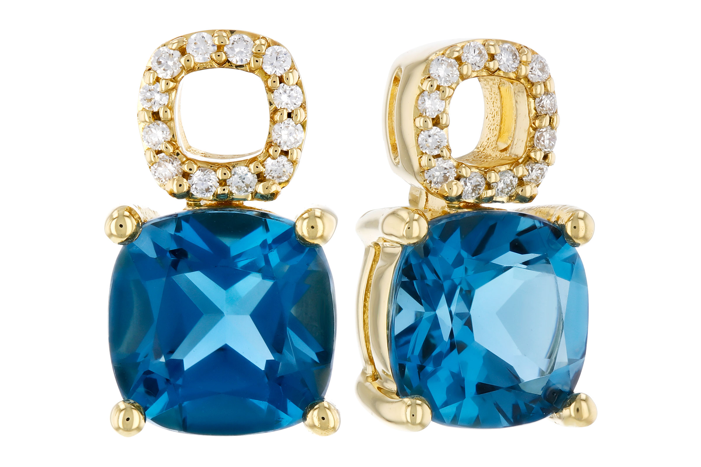 D321-47597: EARR 1.92 TW LONDON BLUE TOPAZ 1.98 TGW (6MM LBT)