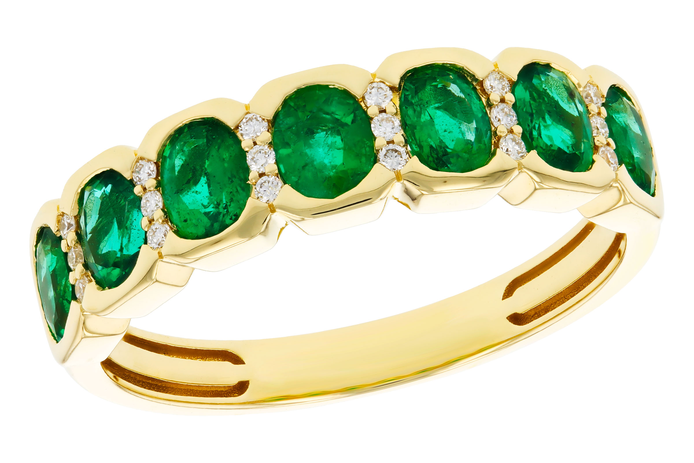 D321-47625: LDS WED RG 1.15 TW EMERALD 1.22 TGW