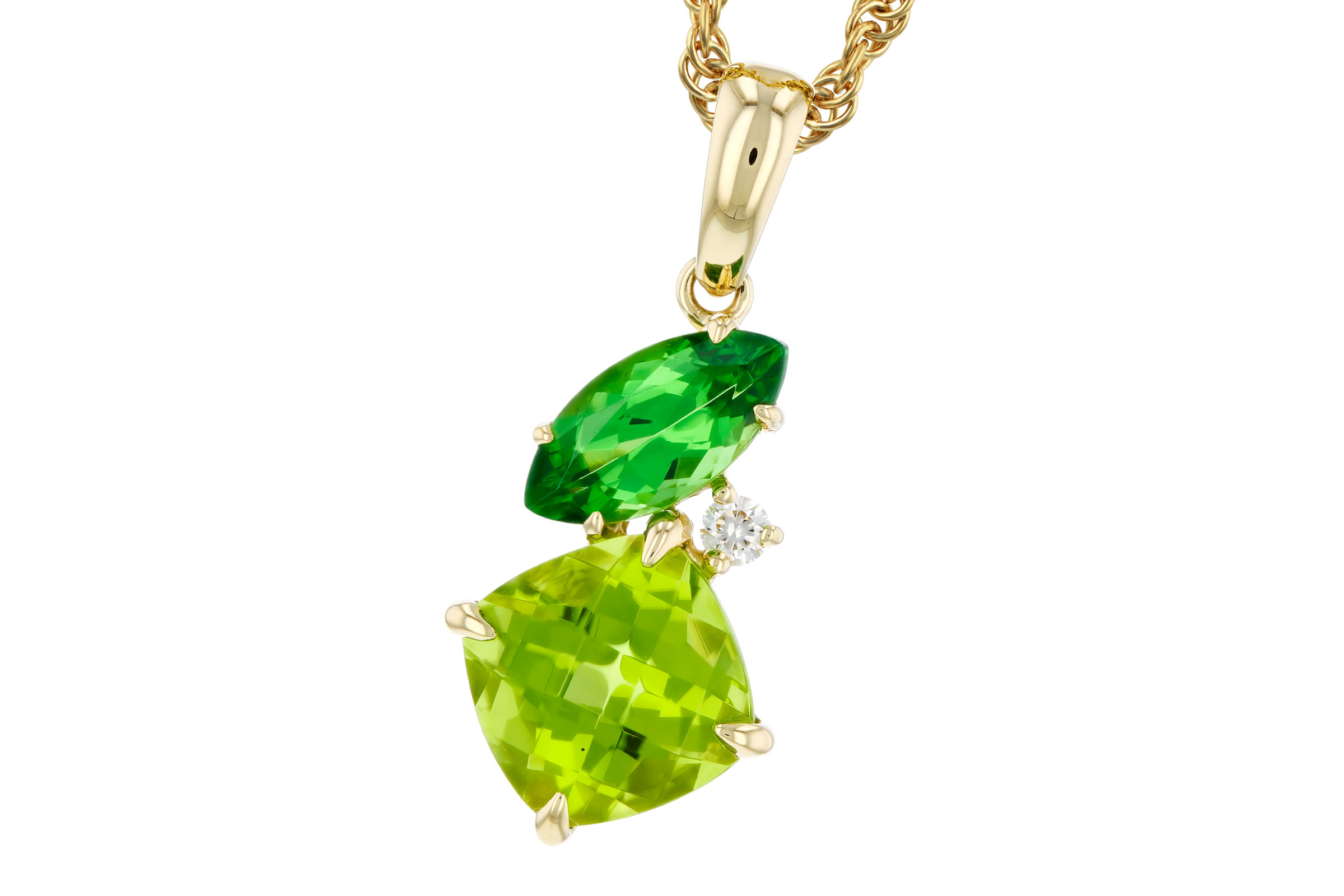 D321-48479: NECKLACE 1.97 TW SEMI-PREC (PER,TSAV) 2.00 TGW