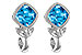 E233-33979: EARR 2.12 BLUE TOPAZ 2.14 TGW