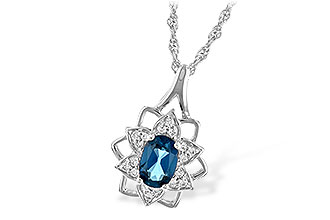 E235-15743: NECK .47 BLUE TOPAZ .56 TGW
