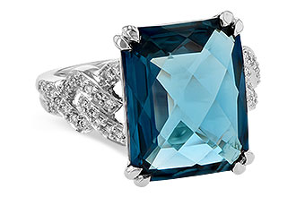 E236-00343: LDS RG 9.40 LONDON BLUE TOPAZ 9.60 TGW (15x12MM)