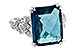 E236-00343: LDS RG 9.40 LONDON BLUE TOPAZ 9.60 TGW (15x12MM)