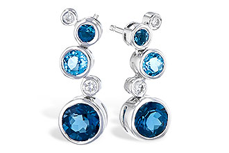 E318-79443: EARR 2.27 BLUE TOPAZ 2.40 TGW