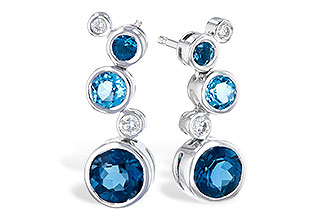 E318-79443: EARR 2.27 BLUE TOPAZ 2.40 TGW