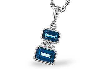 E320-56697: NECK .95 TW LONDON BLUE TOPAZ .98 TGW