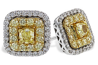 E320-58506: EARR .46 TW FANCY YELLOW DIAS 1.30 TW