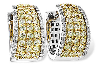 E320-59443: EARRINGS 1.52 YELLOW DIAS 1.96 TW