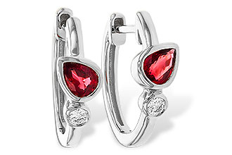 E320-59452: EARRINGS .48 RUBY .54 TGW