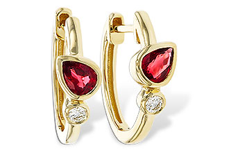 E320-59452: EARRINGS .48 RUBY .54 TGW