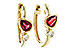 E320-59452: EARRINGS .48 RUBY .54 TGW