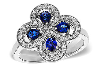 E320-60325: LDS RG .68 TW SAPPHIRE .96 TGW
