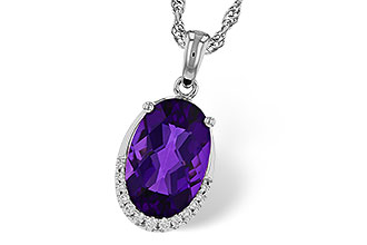 E320-63006: NECKLACE 2.70 AMETHYST 2.76 TGW (12x8MM OV)