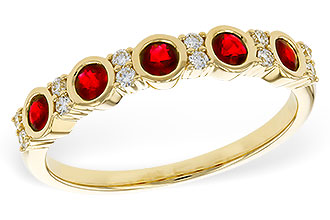 E320-63061: LDS WED RG .33 TW RUBY .45 TGW