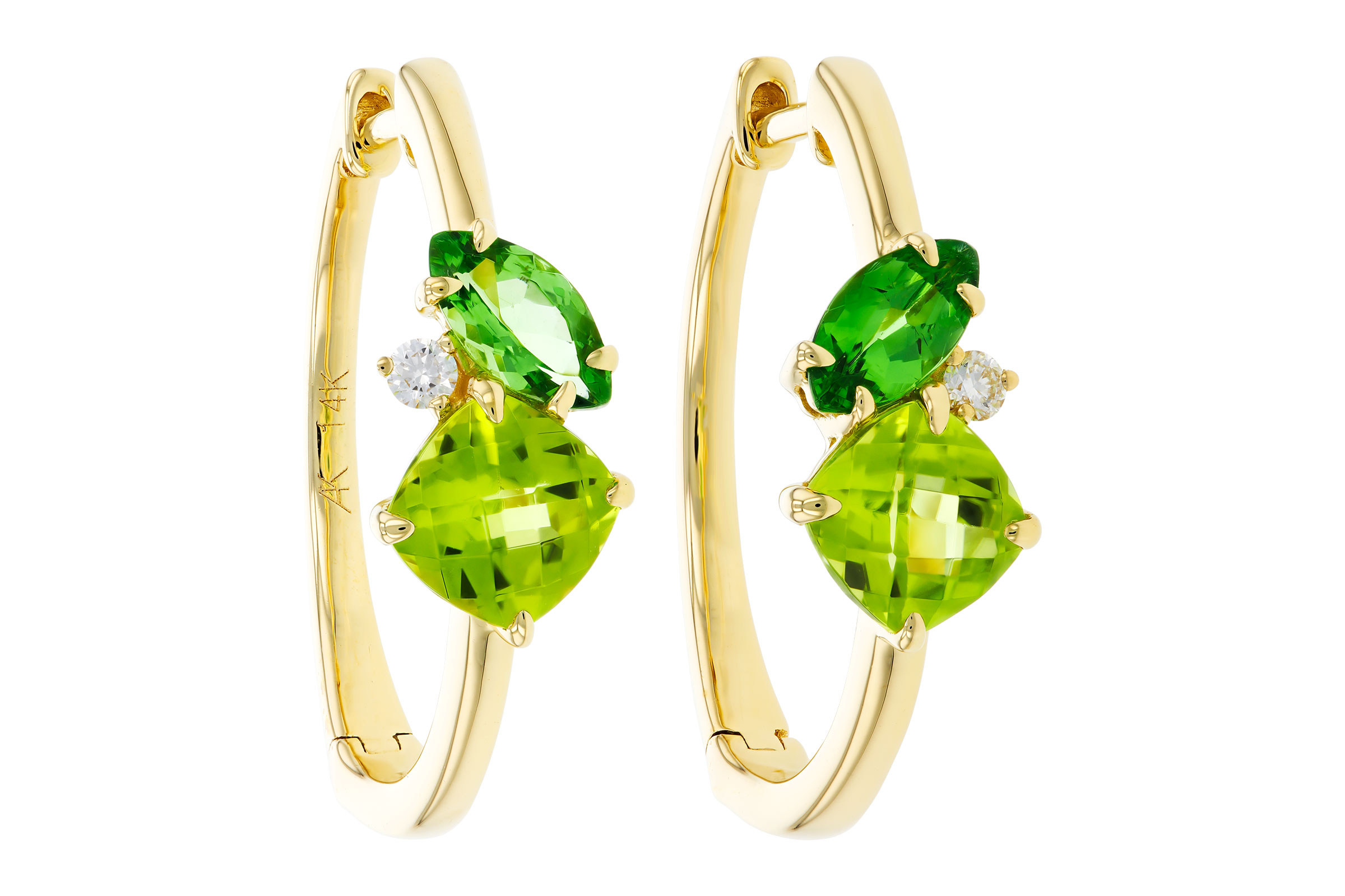 E321-47561: EARRINGS 1.69 TW SEMI-PREC (PER,TSAV) 1.73 TGW