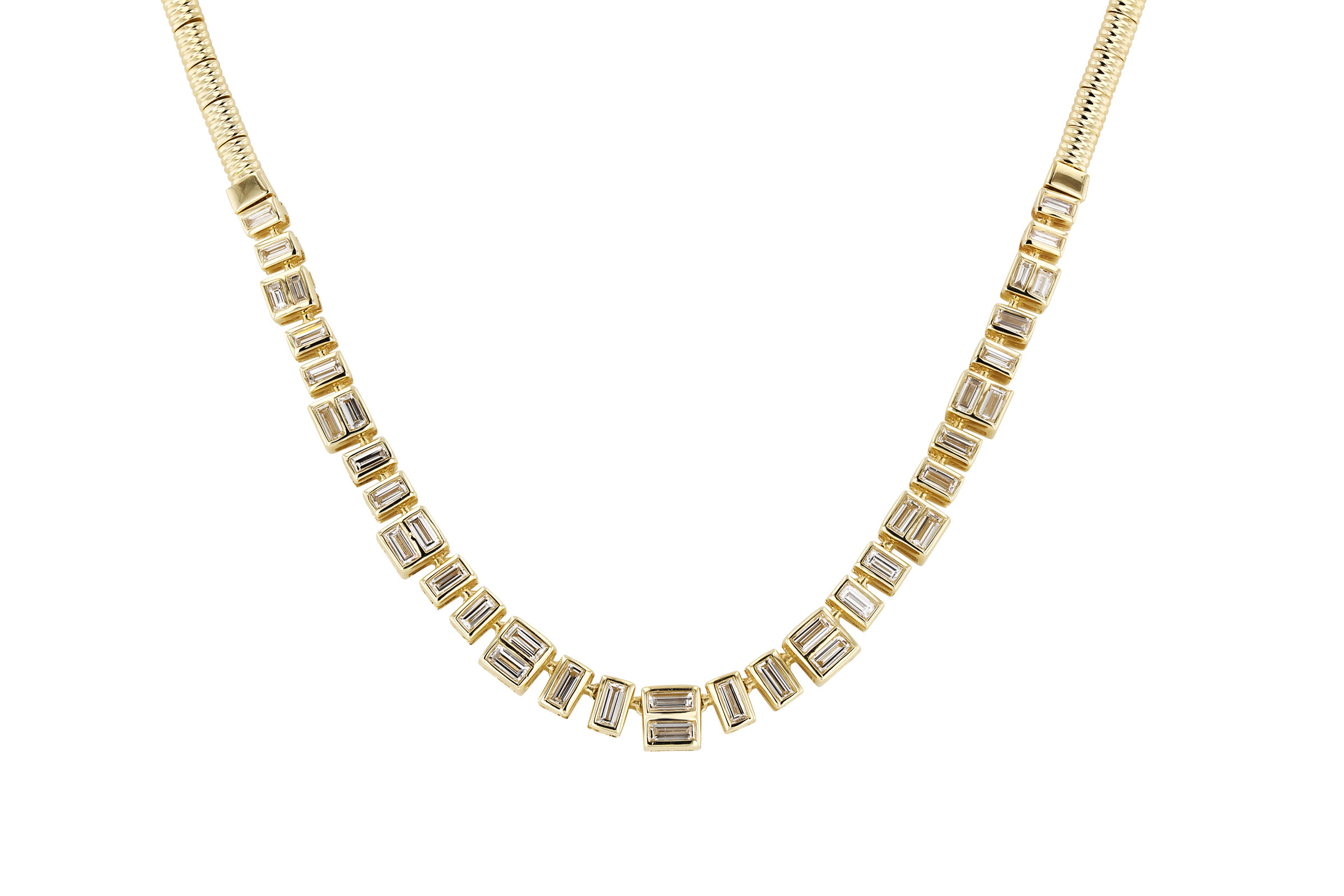 E321-47588: NECKLACE 1.80 TW BAGUETTES (17")