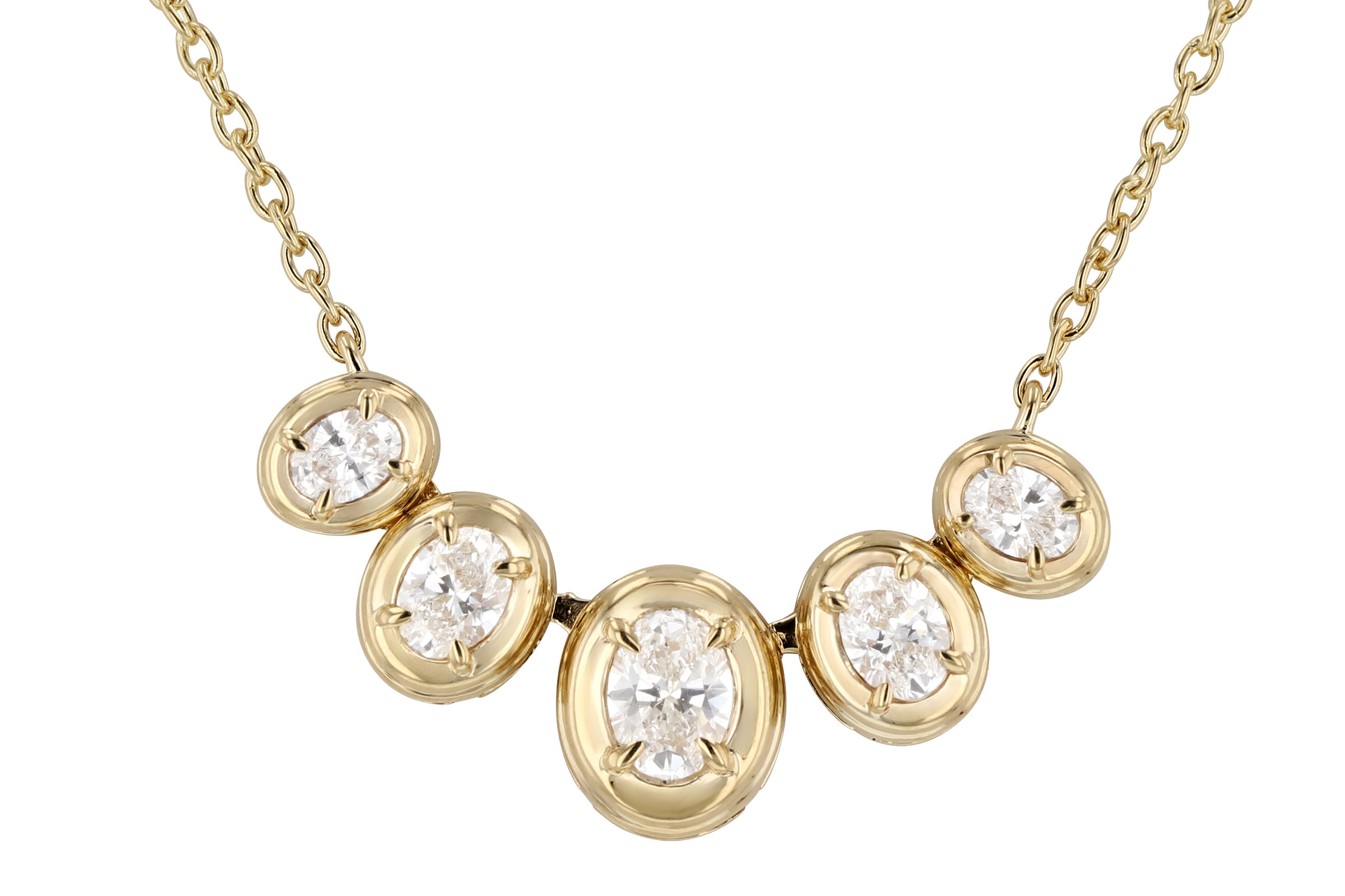 E321-47634: NECKLACE .85 TW OVAL CUT DIA (18")