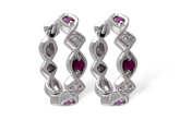 F046-91188: EARRINGS .20 RUBY .25 TGW