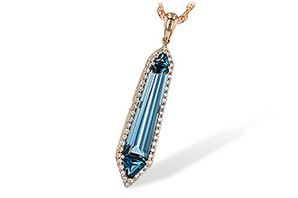 F236-00334: NECK 3.47 LONDON BLUE TOPAZ 3.70 TGW