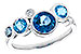 F318-79434: LDS RG 1.40 TW BLUE TOPAZ 1.45 TGW