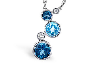 F318-79443: NECK 2.30 BLUE TOPAZ 2.40 TGW