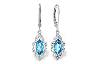 F318-80361: EARR 1.02 TW BLUE TOPAZ 1.17 TGW