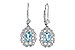 F320-55779: EARRINGS .75 TW AQUA .92 TGW (7x5MM AQUA)