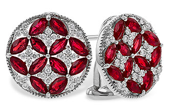 F320-55815: EARRINGS 2.07 TW RUBY 2.37 TGW