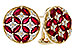F320-55815: EARRINGS 2.07 TW RUBY 2.37 TGW