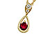 F320-57588: NECKLACE .20 RUBY .26 TGW (4x3 RUBY)