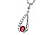 F320-59452: NECKLACE .34 RUBY .50 TGW (5x4 RUBY)