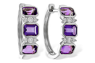 F320-63034: EARRING 1.05 TW AMETHYST 1.16 TGW