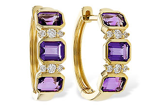 F320-63034: EARRING 1.05 TW AMETHYST 1.16 TGW