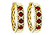 F320-63070: EARRINGS .54 TW RUBY .66 TGW
