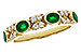 F321-45797: LDS WED RG .54 TW EMERALD .68 TGW