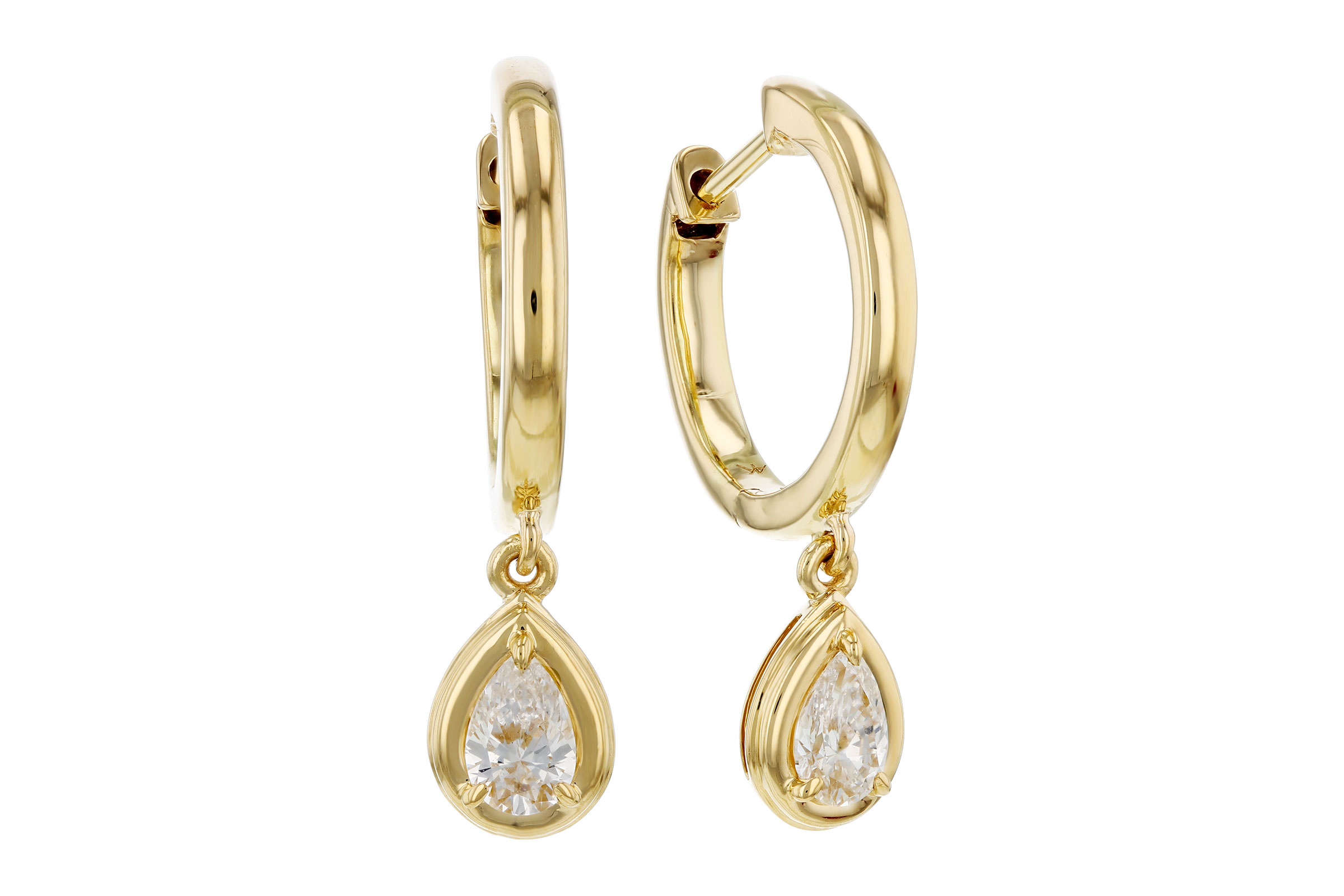 F321-48470: EARRINGS .42 TW PEAR SHAPE DIAS